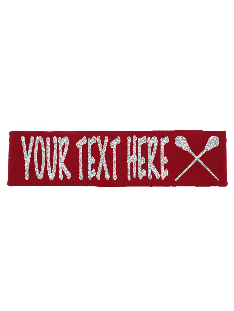 Custom Lacrosse Headband (Cotton/Lycra) - Sparkle Letters!