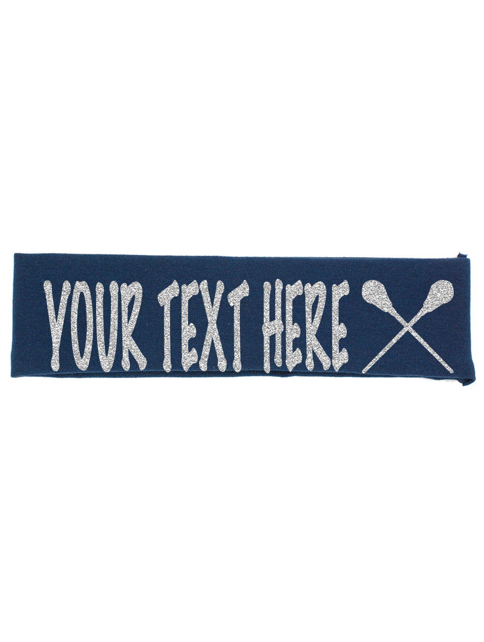 Custom Lacrosse Headband (Cotton/Lycra) - Sparkle Letters!