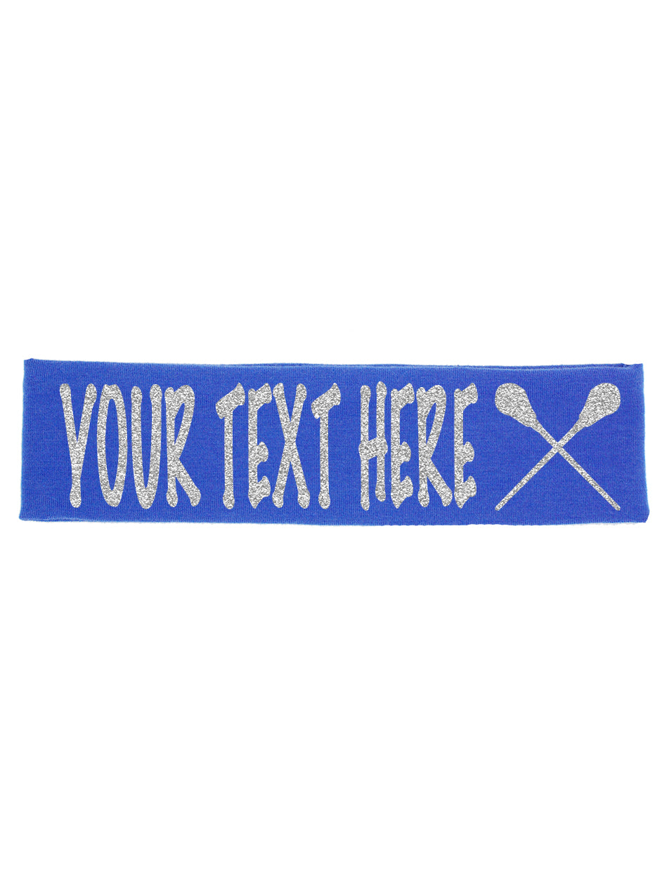 Custom Lacrosse Headband (Cotton/Lycra) - Sparkle Letters!