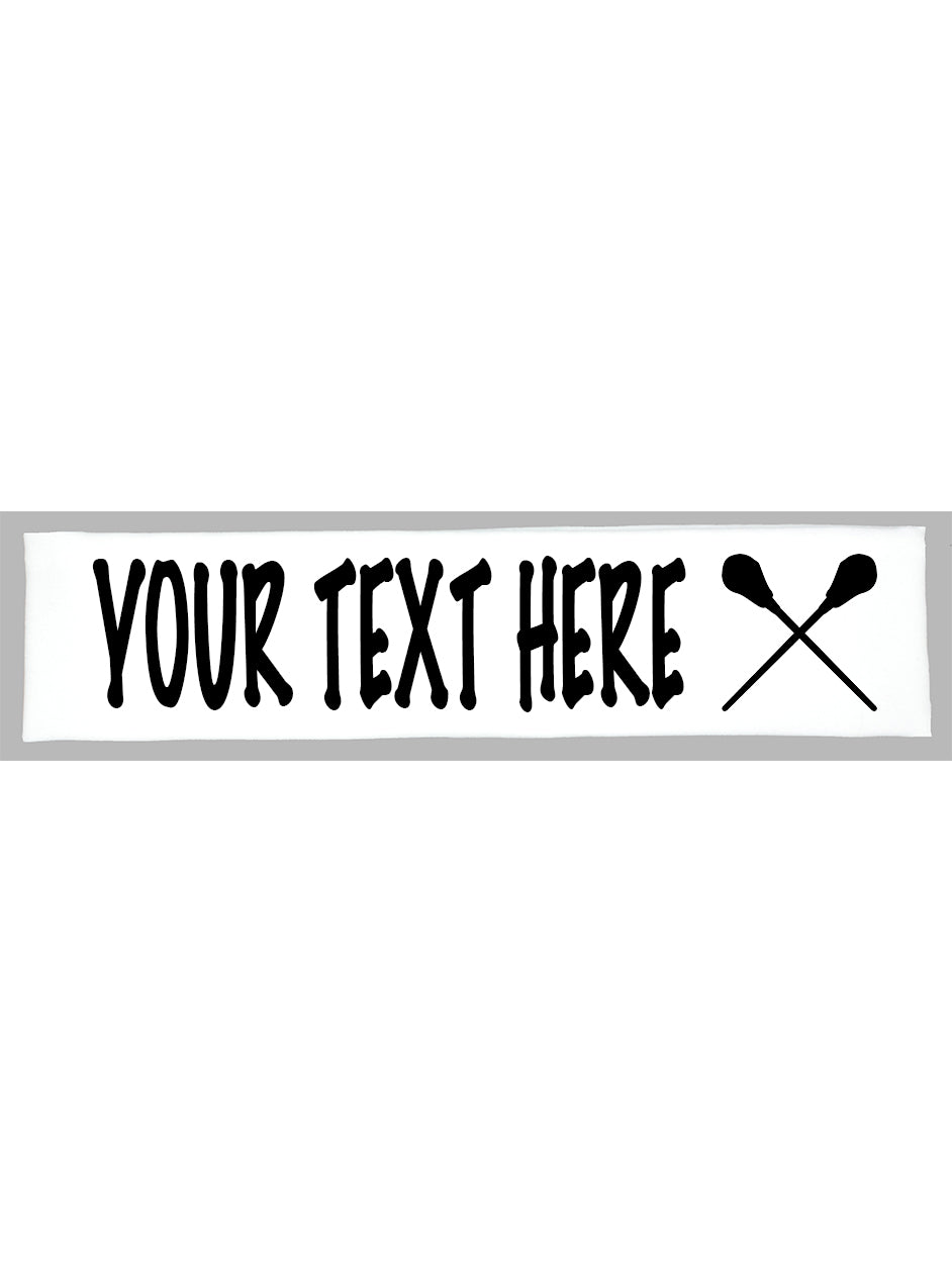 Custom LACROSSE Cotton Headband - Flat (Non Sparkle) Letters!