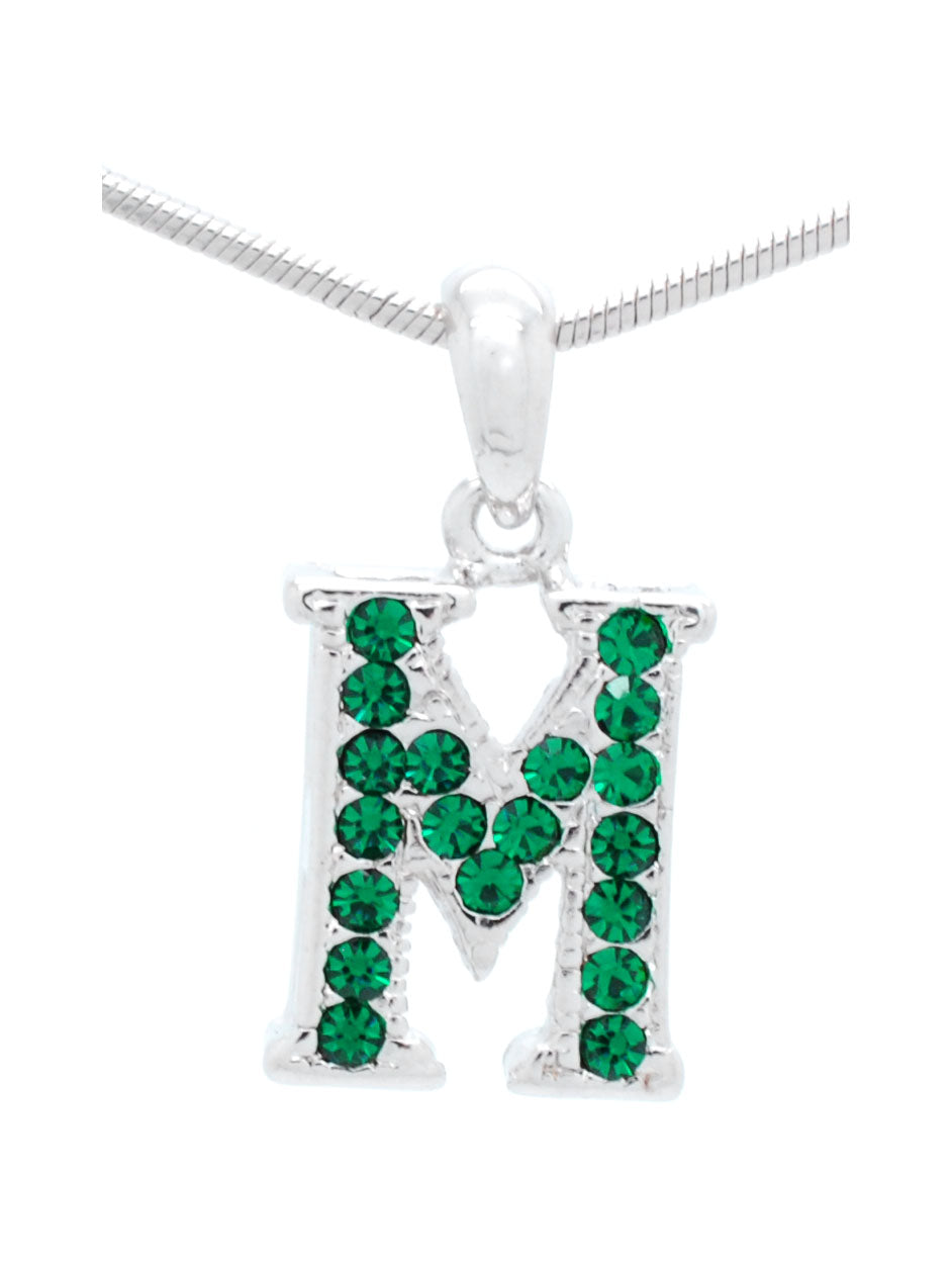Letter M Dangle Necklace