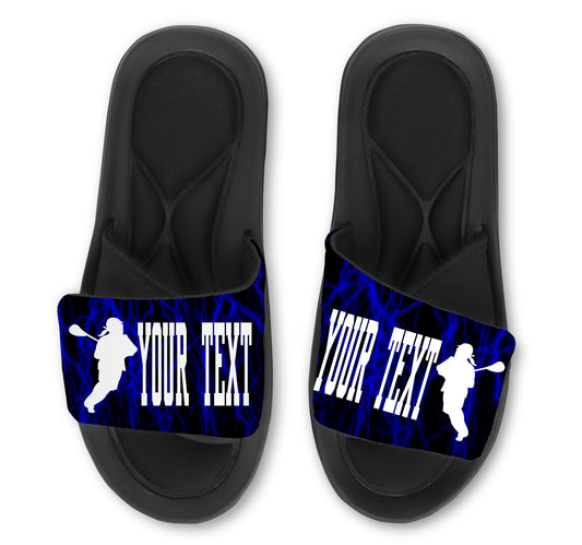 Lacrosse Custom Slides / Sandals -Lightning