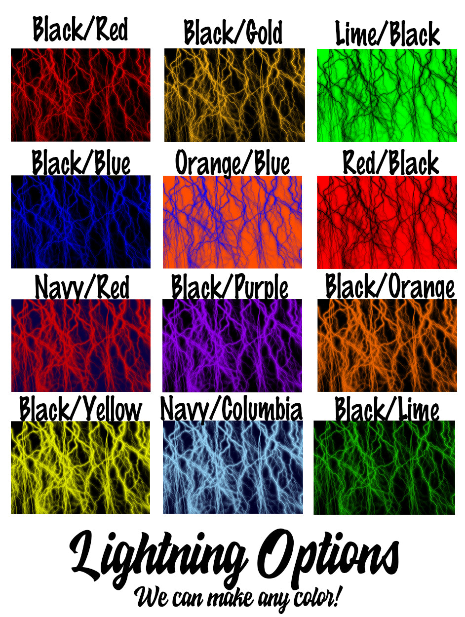 Personalized Lacrosse Knee High Socks - Lightning Background