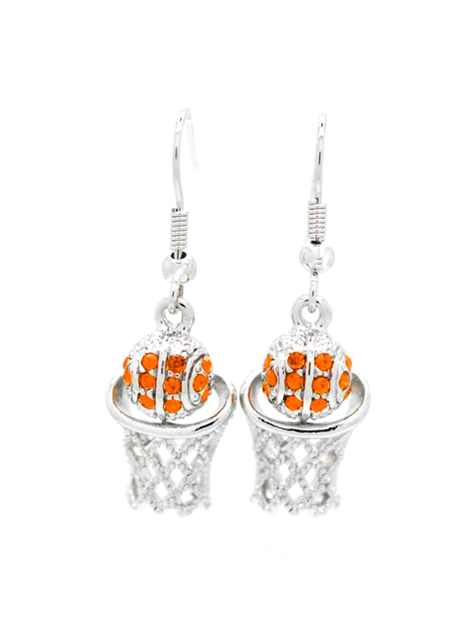 Basketball Hoop DANGLE Earrings