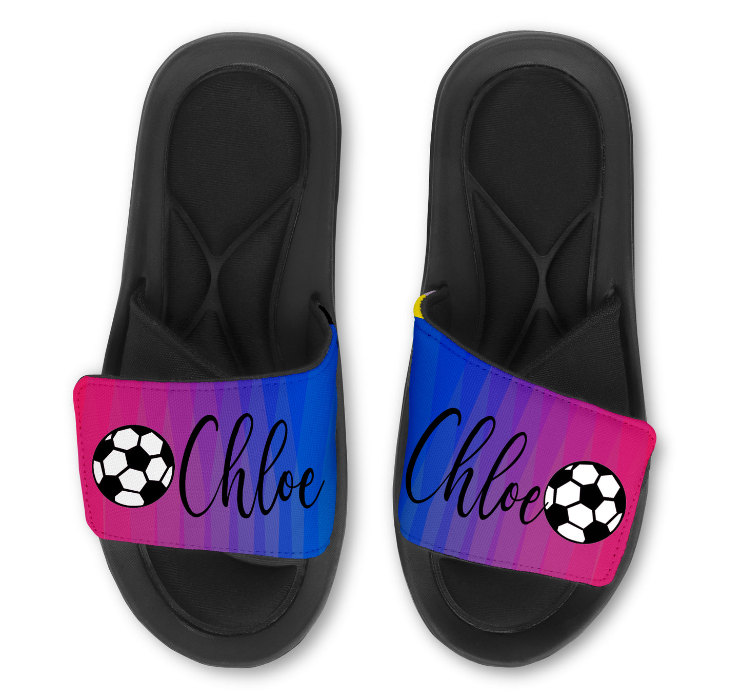 SOCCER Abstract Custom Slides / Sandals - Choose your Background!