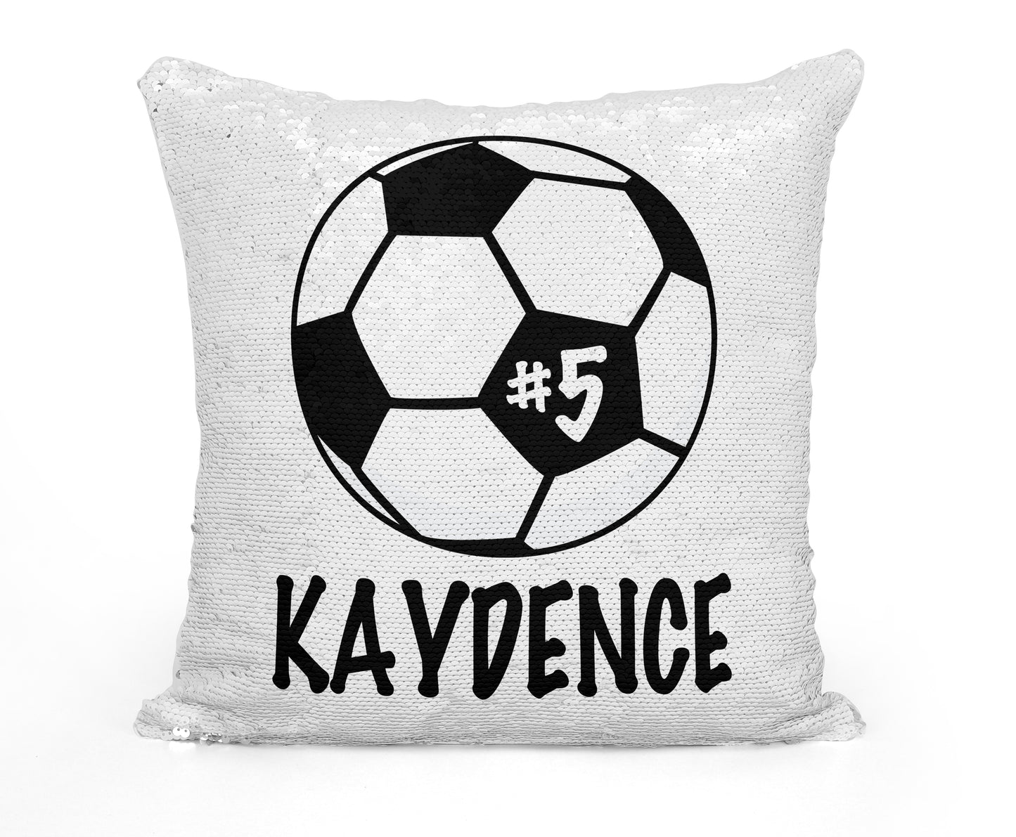 Personalized Soccer Mermaid Sequin Flip Pillow - Choose Your Image