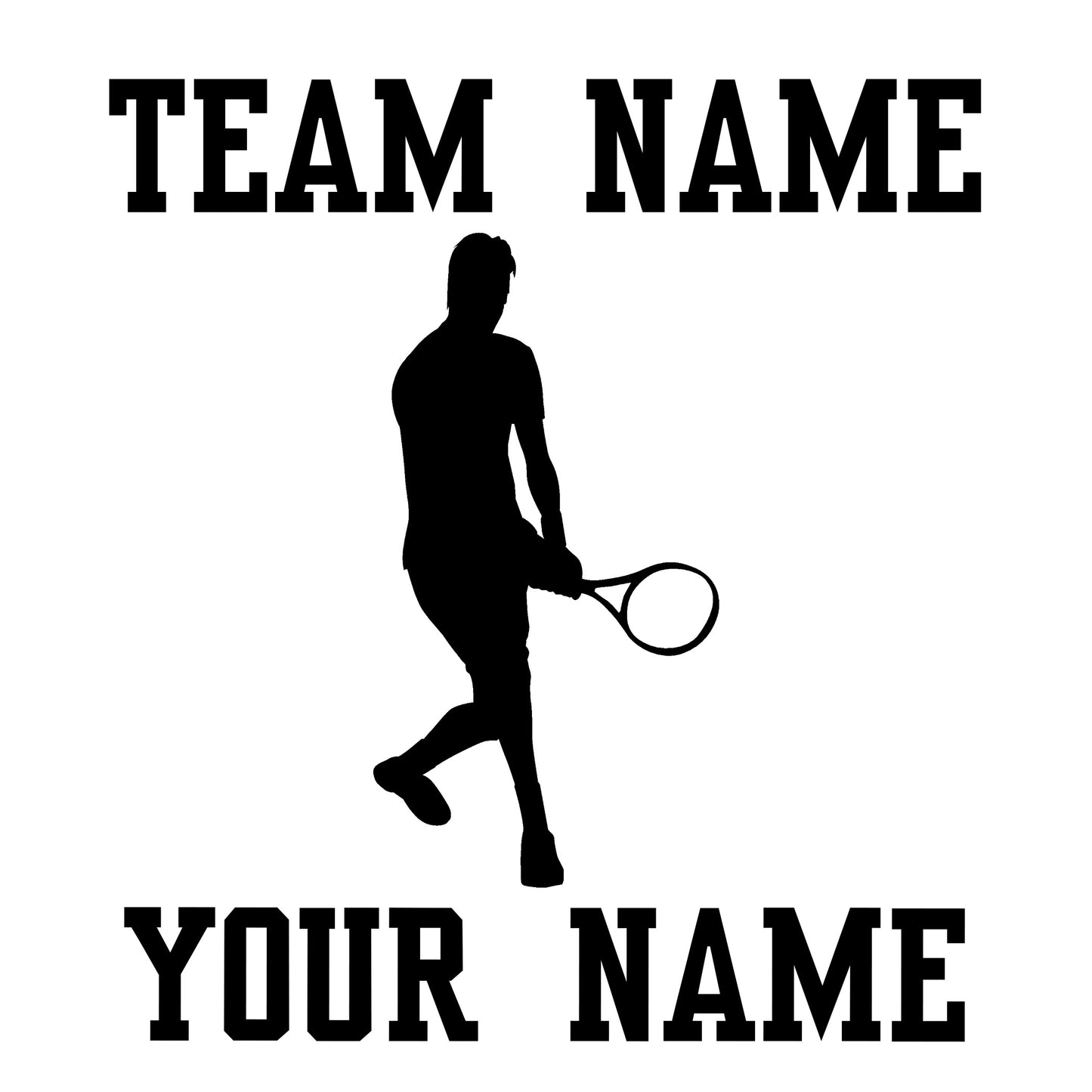 Custom Tennis Car Window Decal - Male
