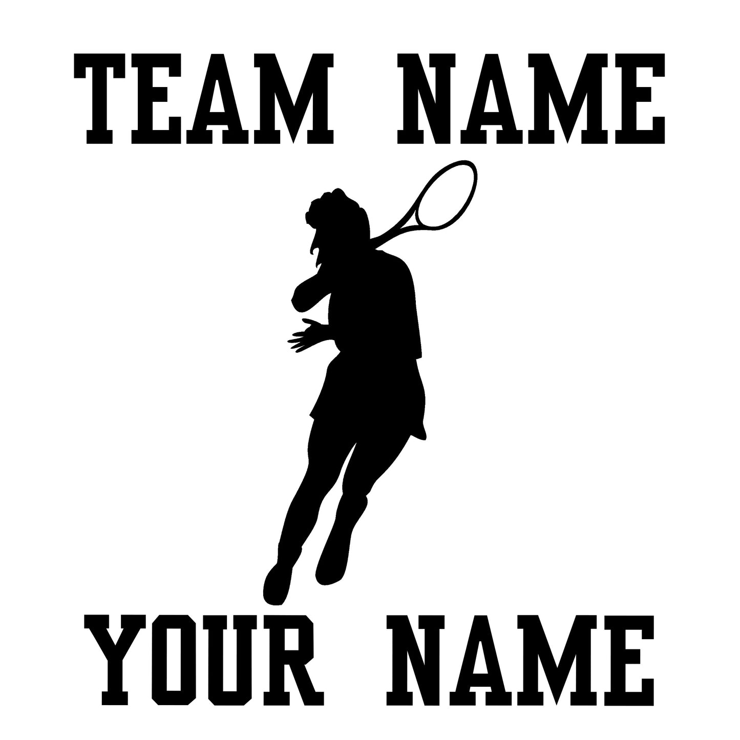 Custom Tennis Car Window Decal - Female