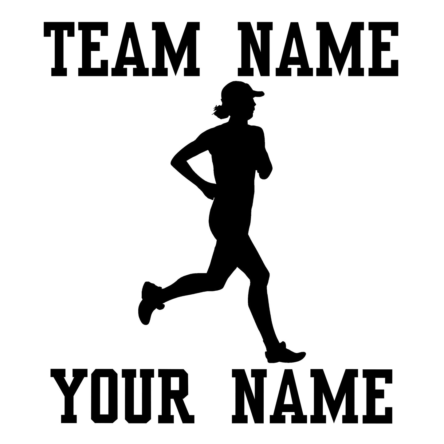 Custom Runner Track Window Decal - Female