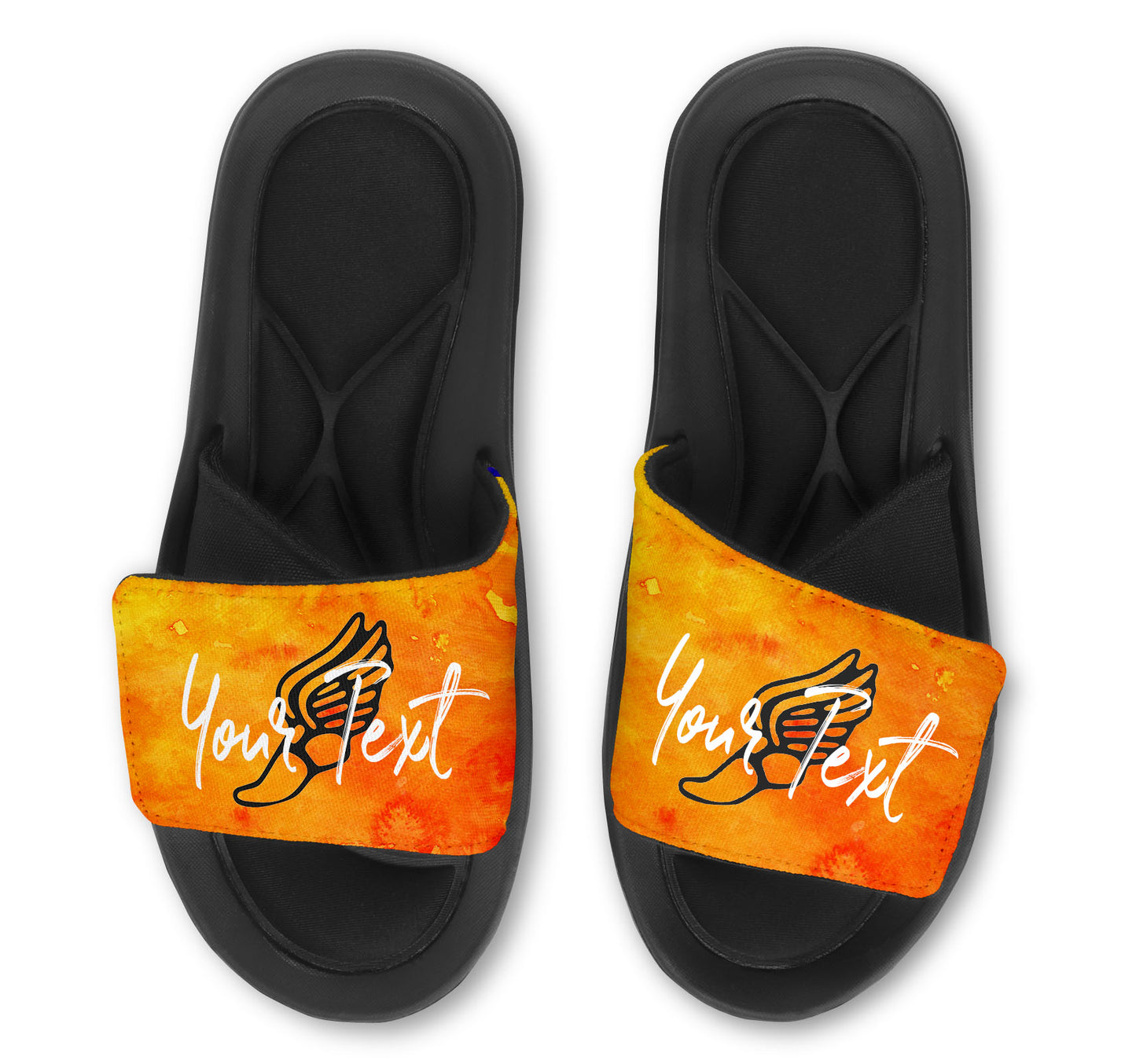Track Custom Slides / Sandals - Watercolor