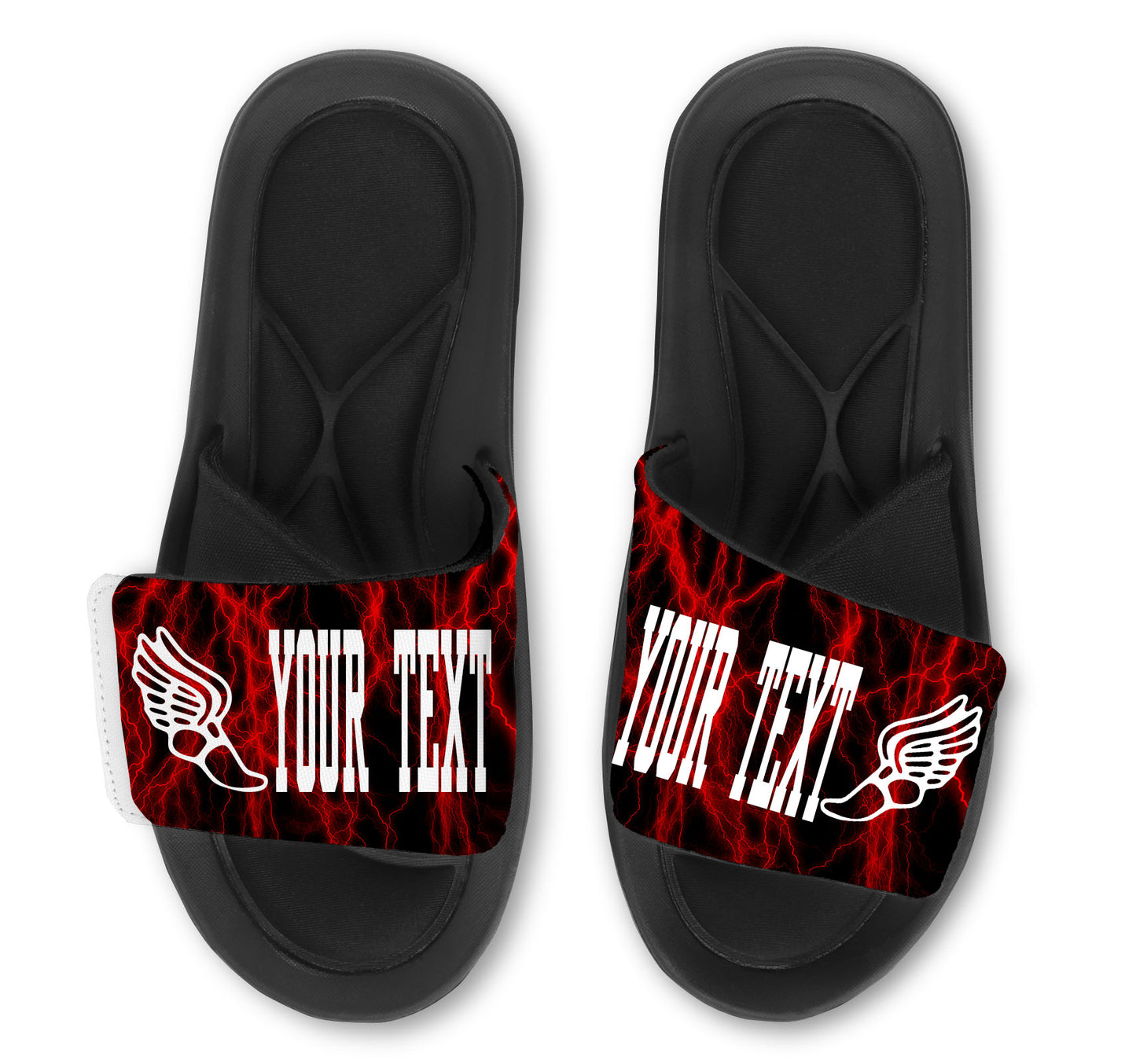 Track Custom Slides / Sandals -Lightning