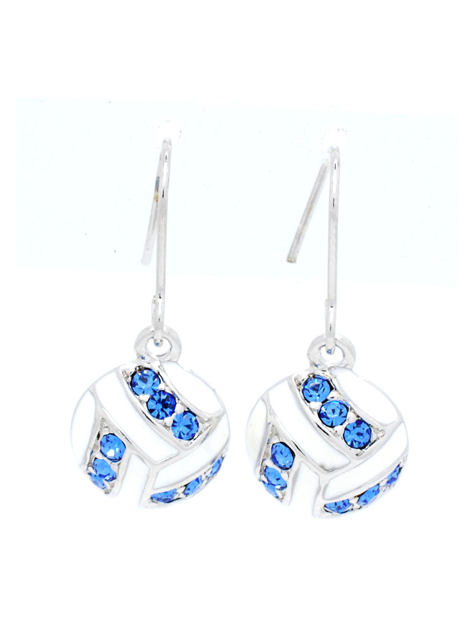 Volleyball Earrings DANGLE - Carolina Blue