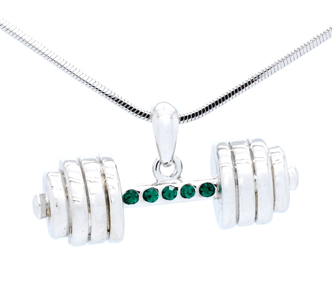 Weightlifting Cross Fit Bar Necklace