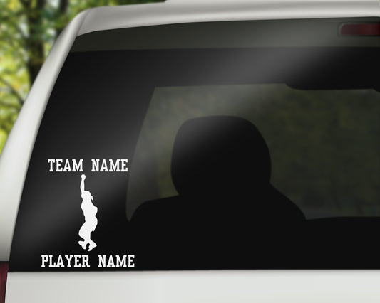 Custom Softball Fastpitch Car Window Decal - Pitcher