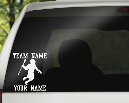 Lacrosse Car Window Decal - Male