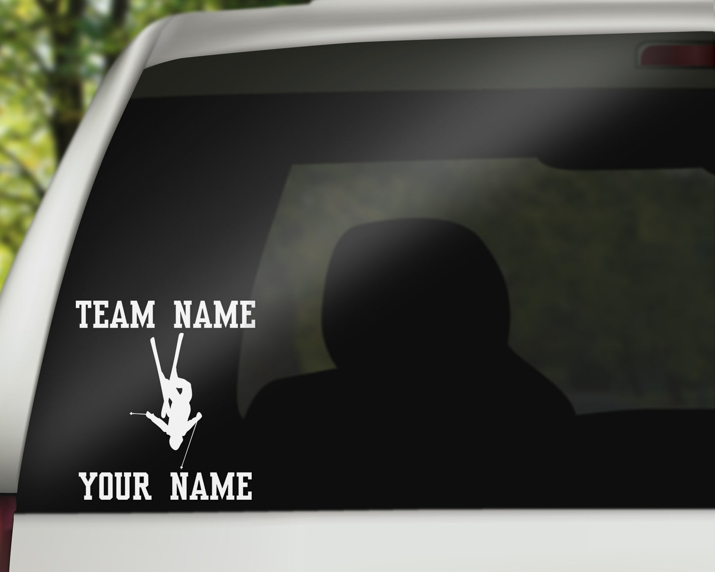 Jumping Skiier Car Window Decal