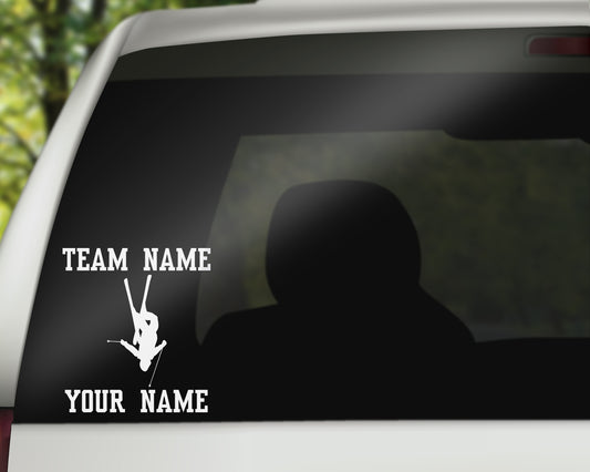 Jumping Skiier Car Window Decal
