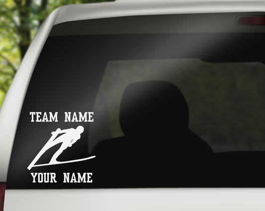 Jumping Skiier Car Window Decal