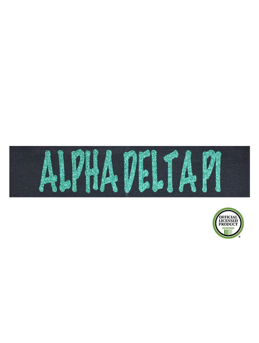 Alpha Delta Pi Headband Marker - Navy/Aqua Sparkle