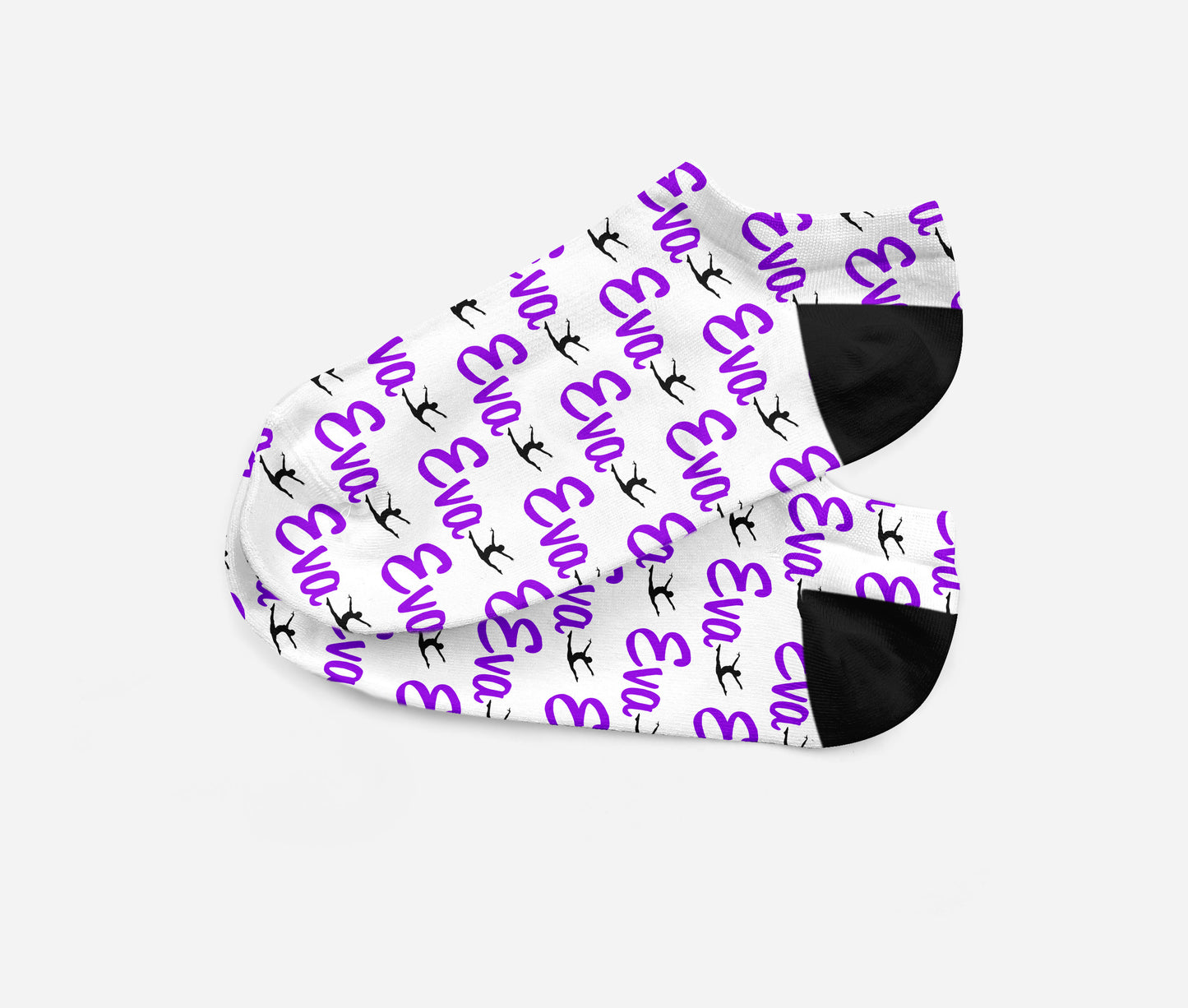Personalized Gymnast Dancer Ankle Socks - Fits Sizes 4-10 - Great Team Gift