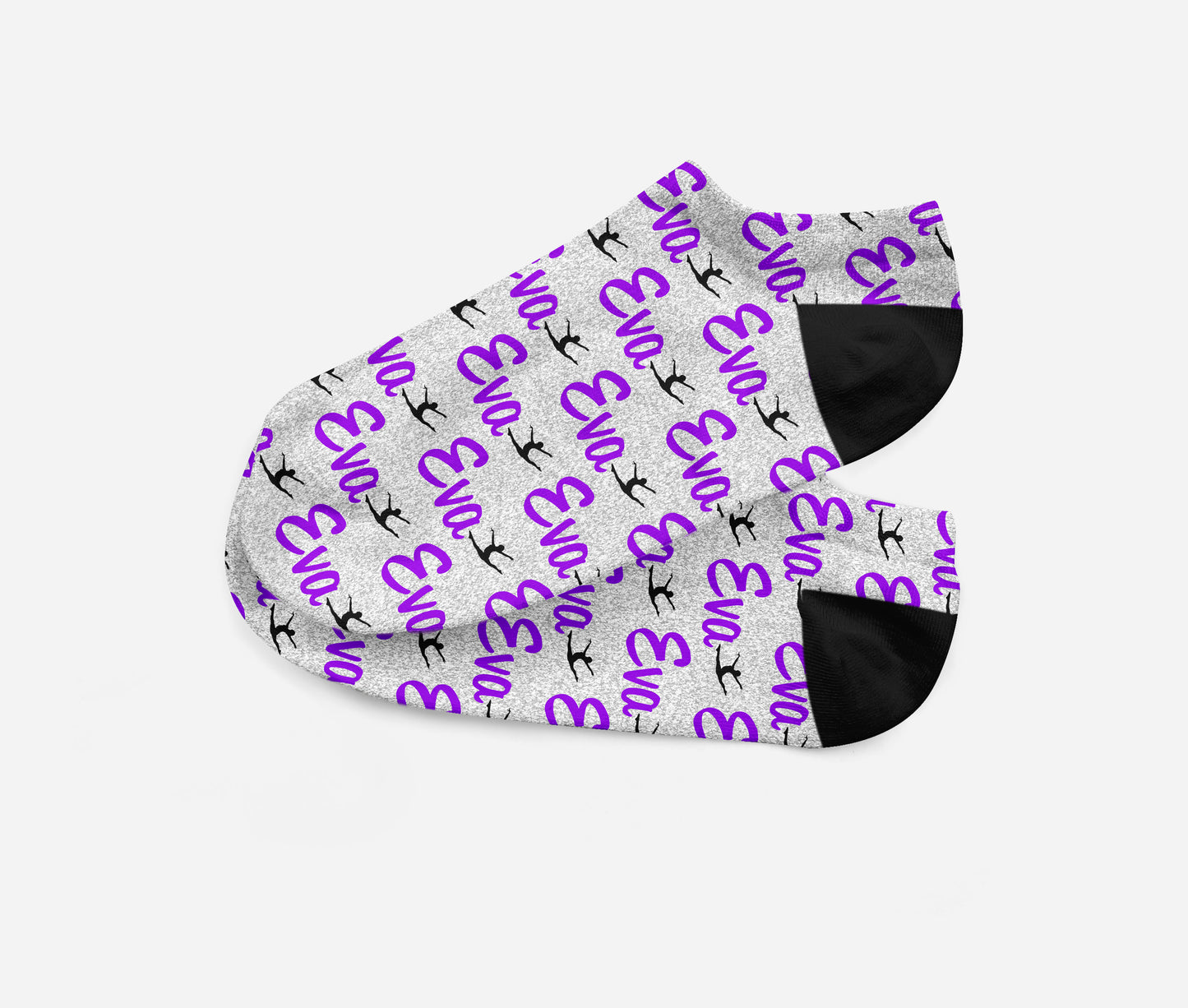 Personalized Gymnast Dancer Ankle Socks - Fits Sizes 4-10 - Great Team Gift