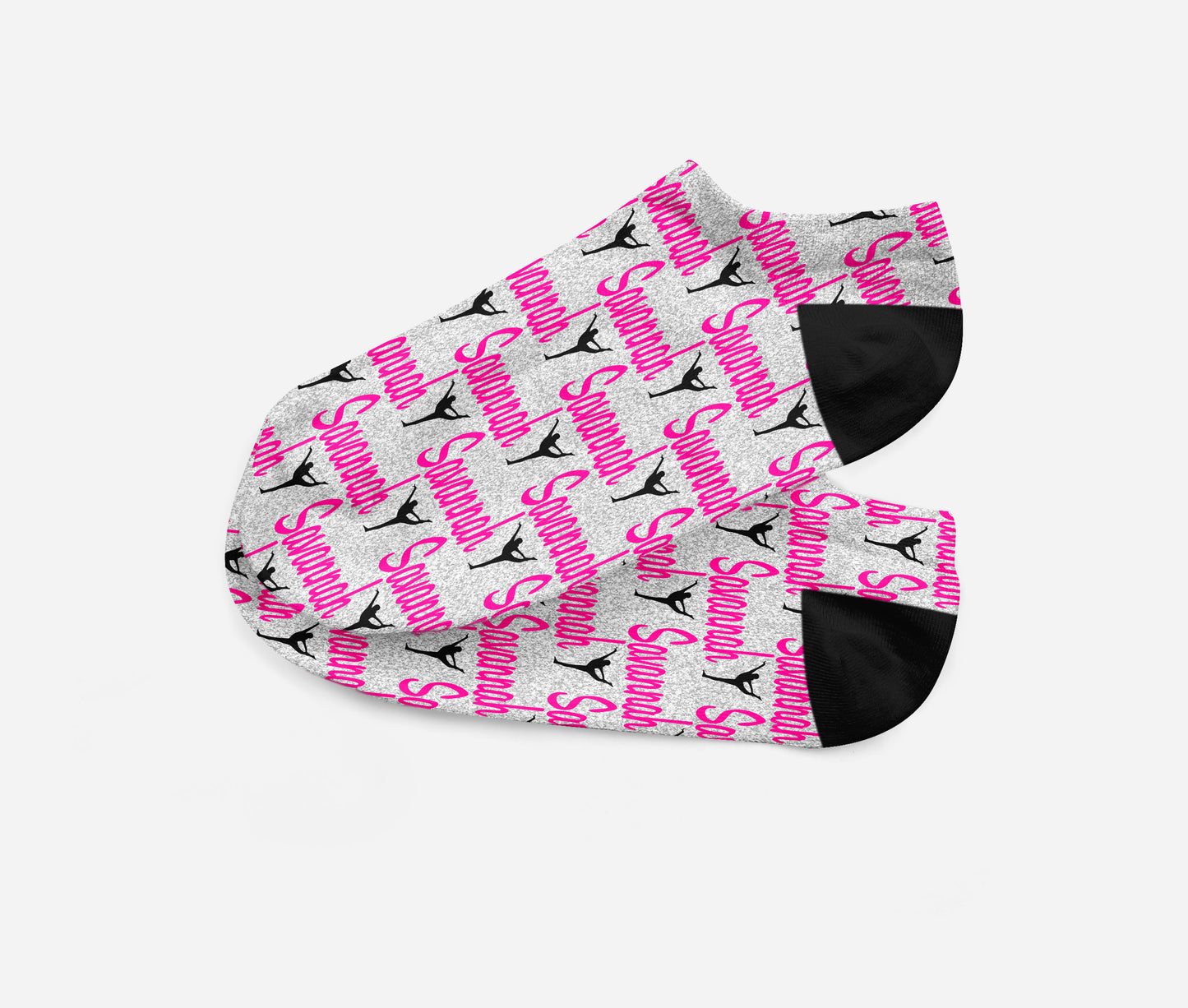 Personalized Gymnast Dancer Ankle Socks - Fits Sizes 4-10 - Great Team Gift
