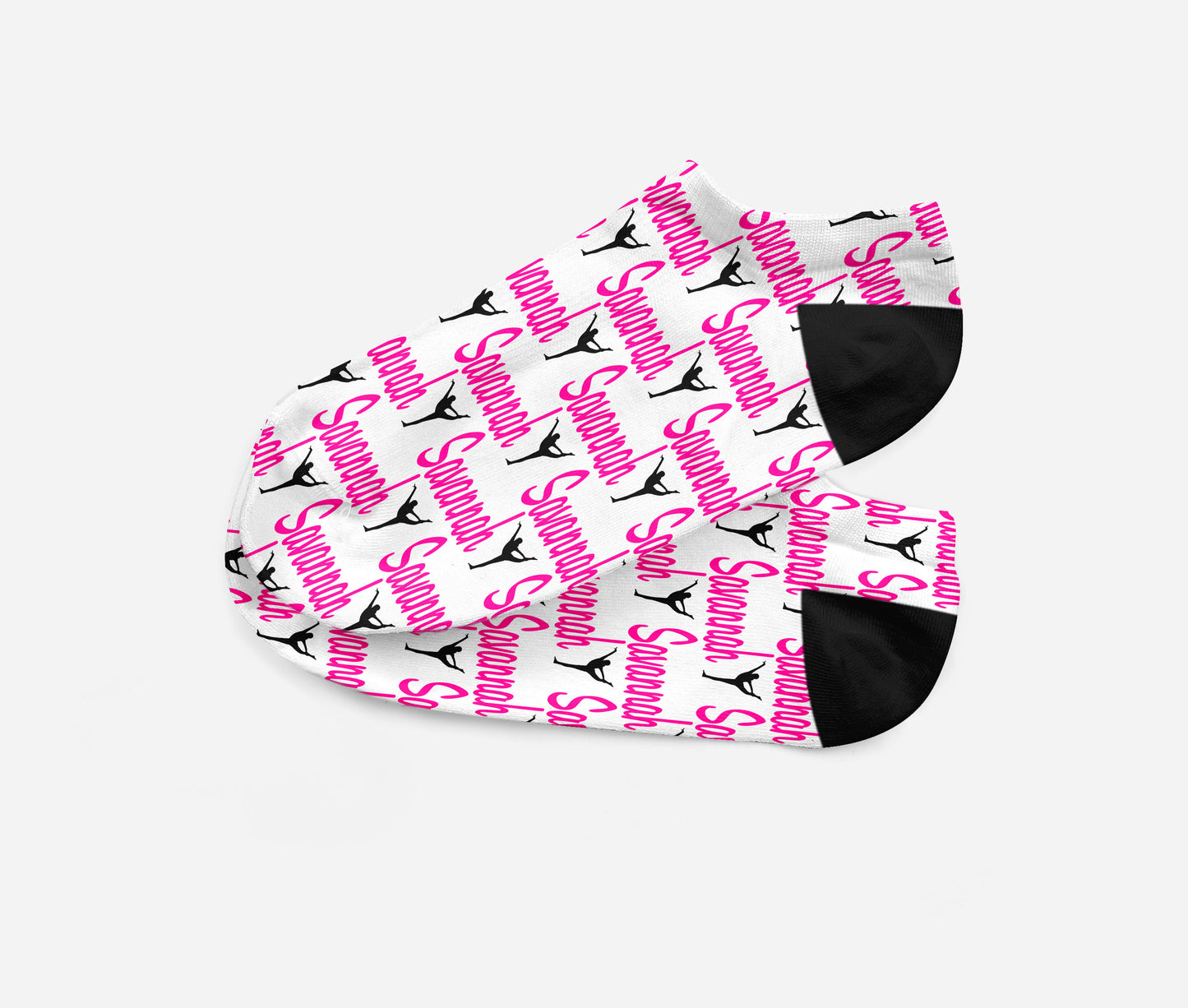 Personalized Gymnast Dancer Ankle Socks - Fits Sizes 4-10 - Great Team Gift