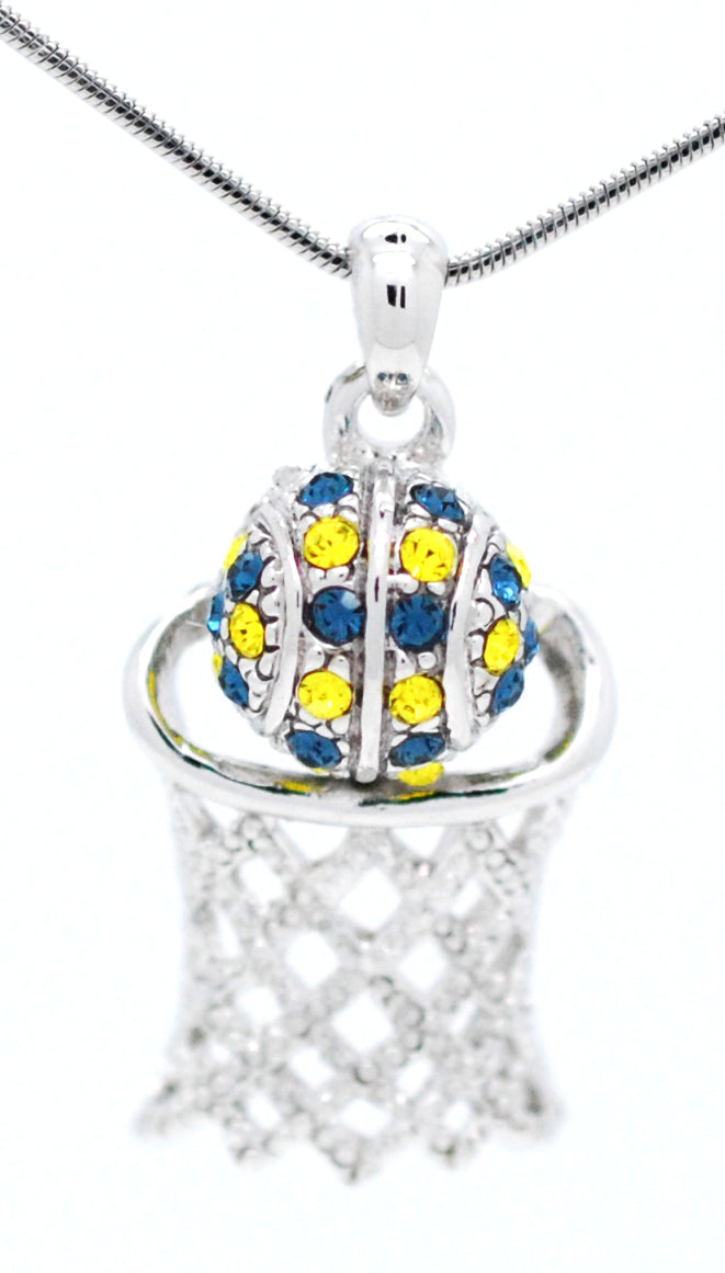 Basketball Hoop Necklace - Large Two Tone