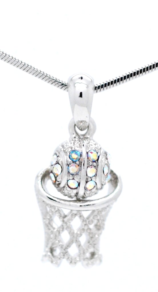 Engraved Basketball Hoop Necklace - Mini