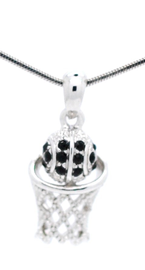 Engraved Basketball Hoop Necklace - Mini