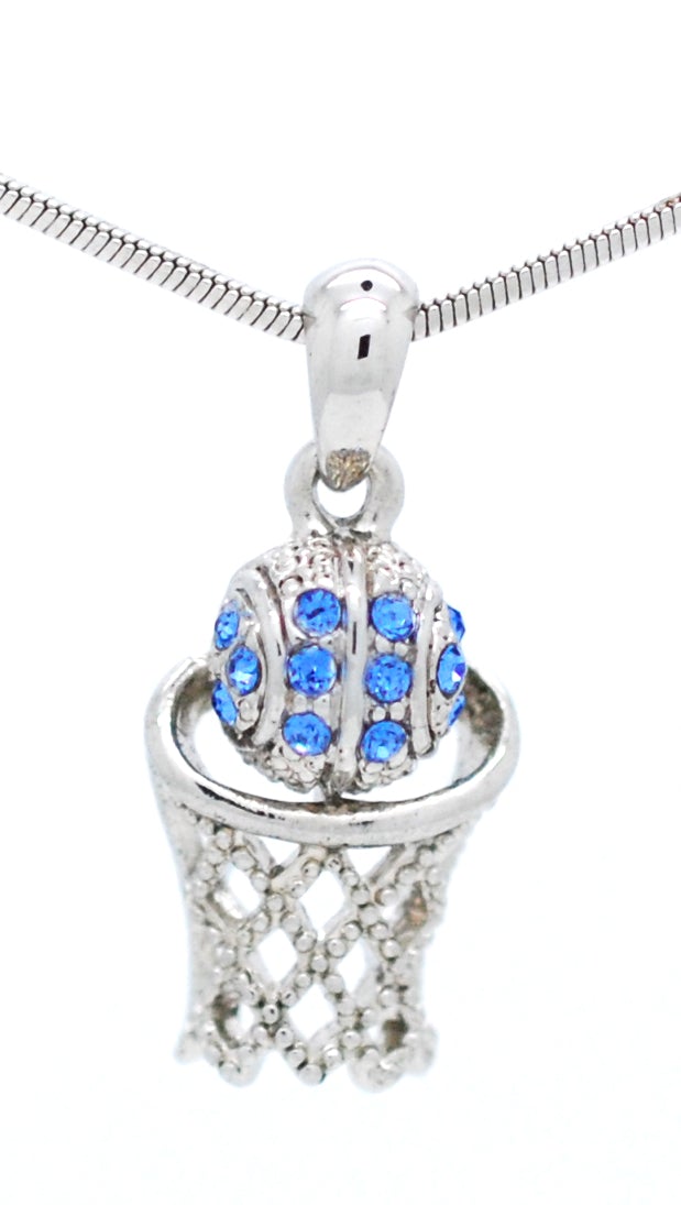 Engraved Basketball Hoop Necklace - Mini