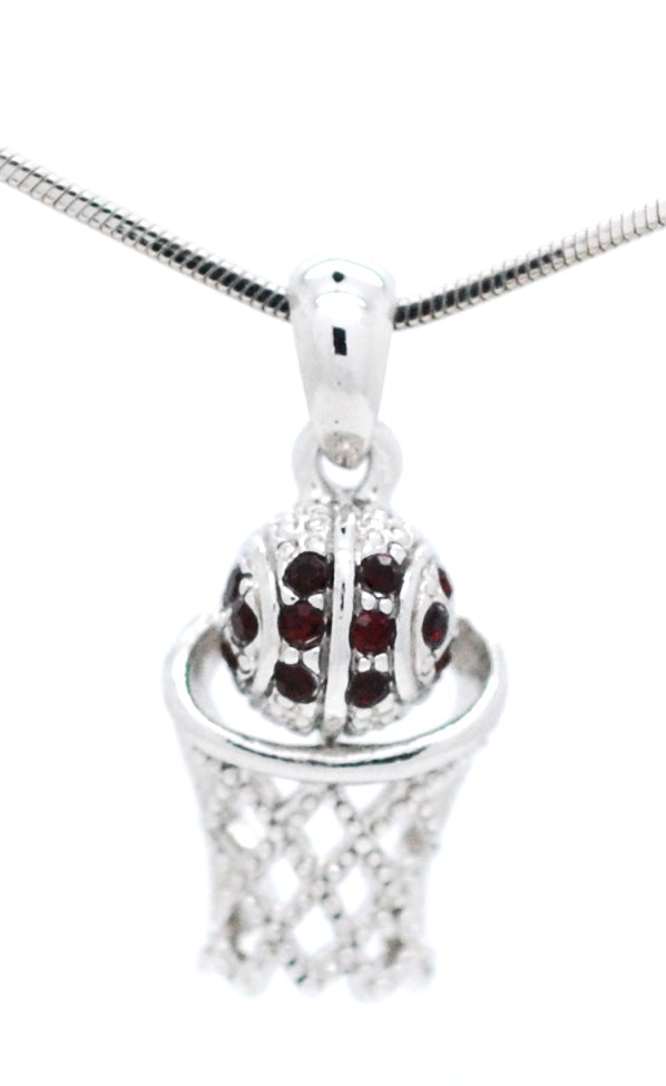 Engraved Basketball Hoop Necklace - Mini