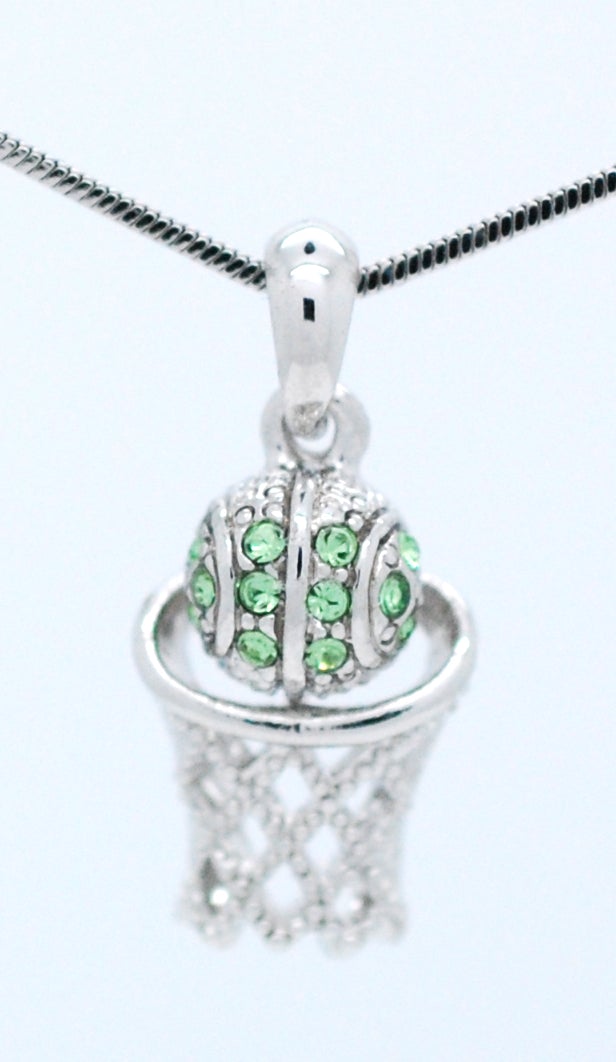 Engraved Basketball Hoop Necklace - Mini