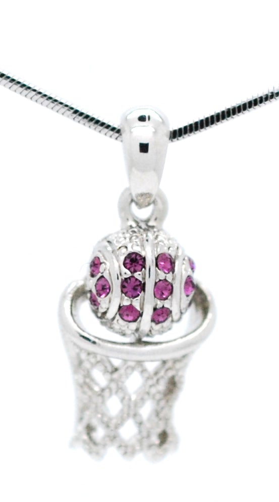 Engraved Basketball Hoop Necklace - Mini