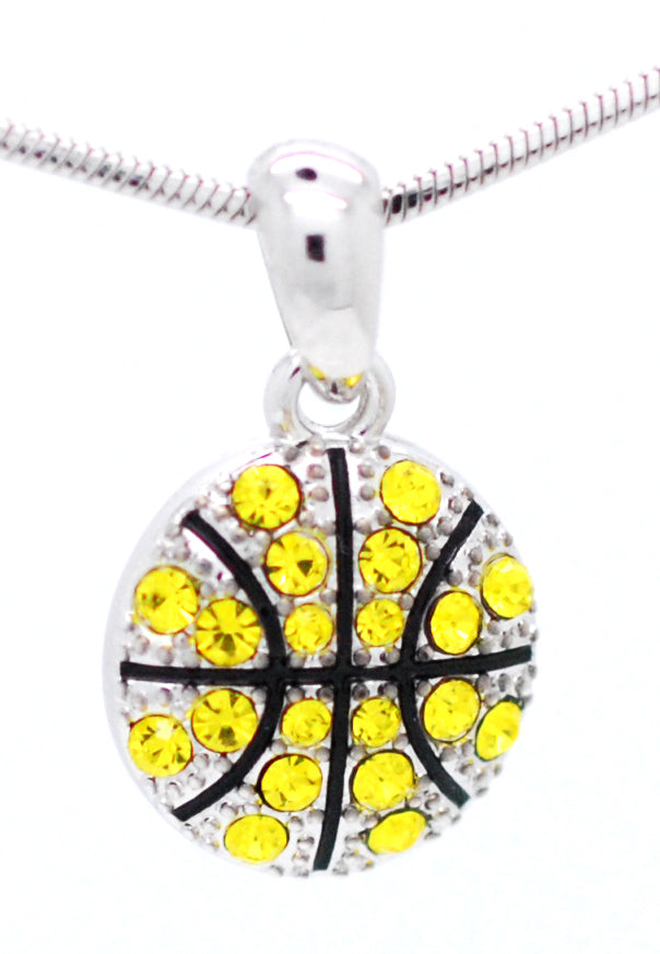 Basketball Crystal Necklace - Small