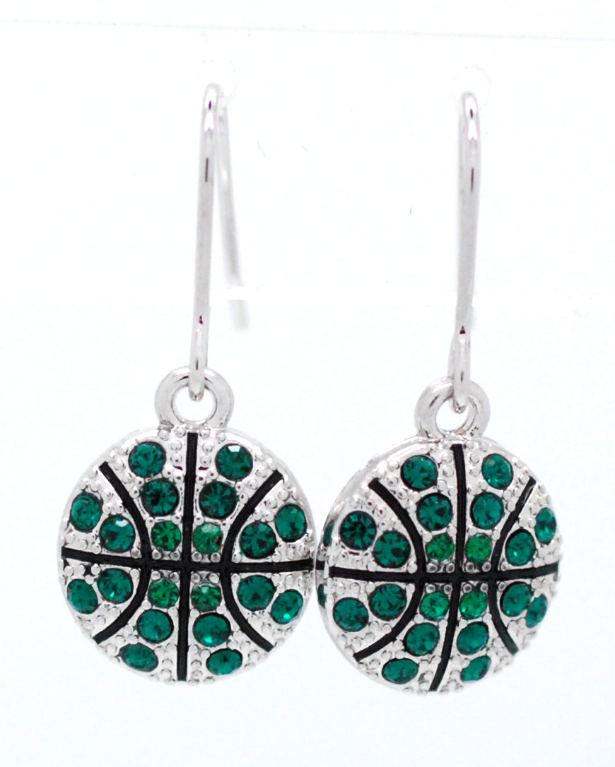 Basketball All Crystal Earrings - DANGLE