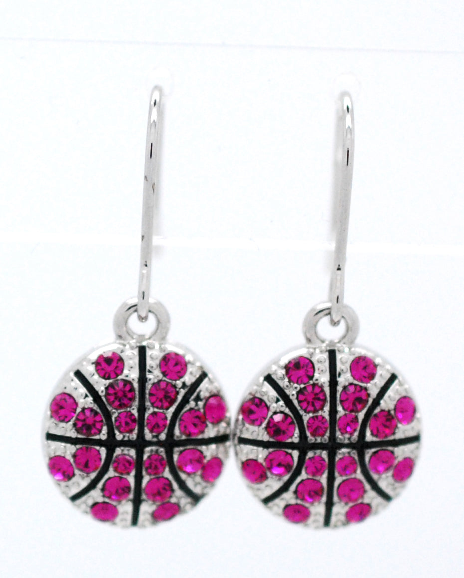 Basketball All Crystal Earrings - DANGLE
