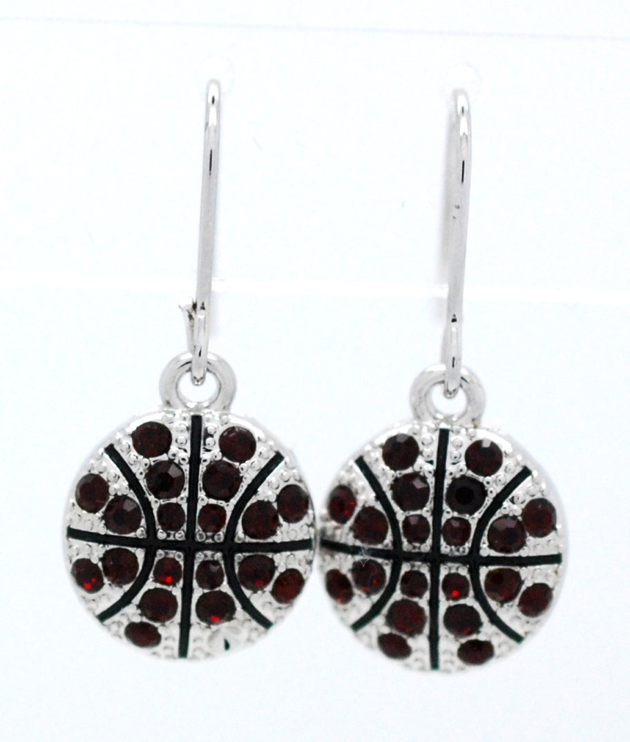 Basketball All Crystal Earrings - DANGLE