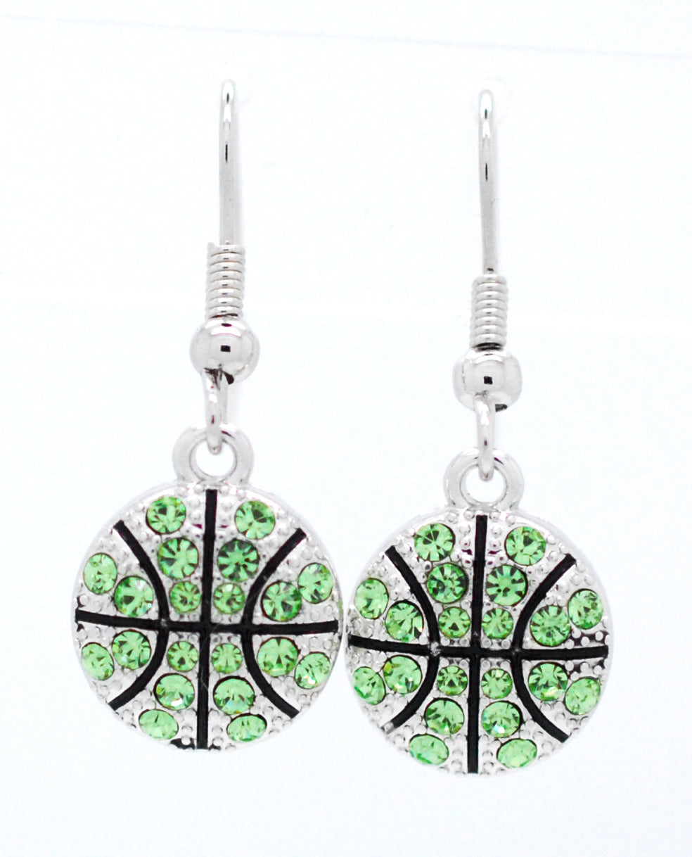 Basketball All Crystal Earrings - DANGLE