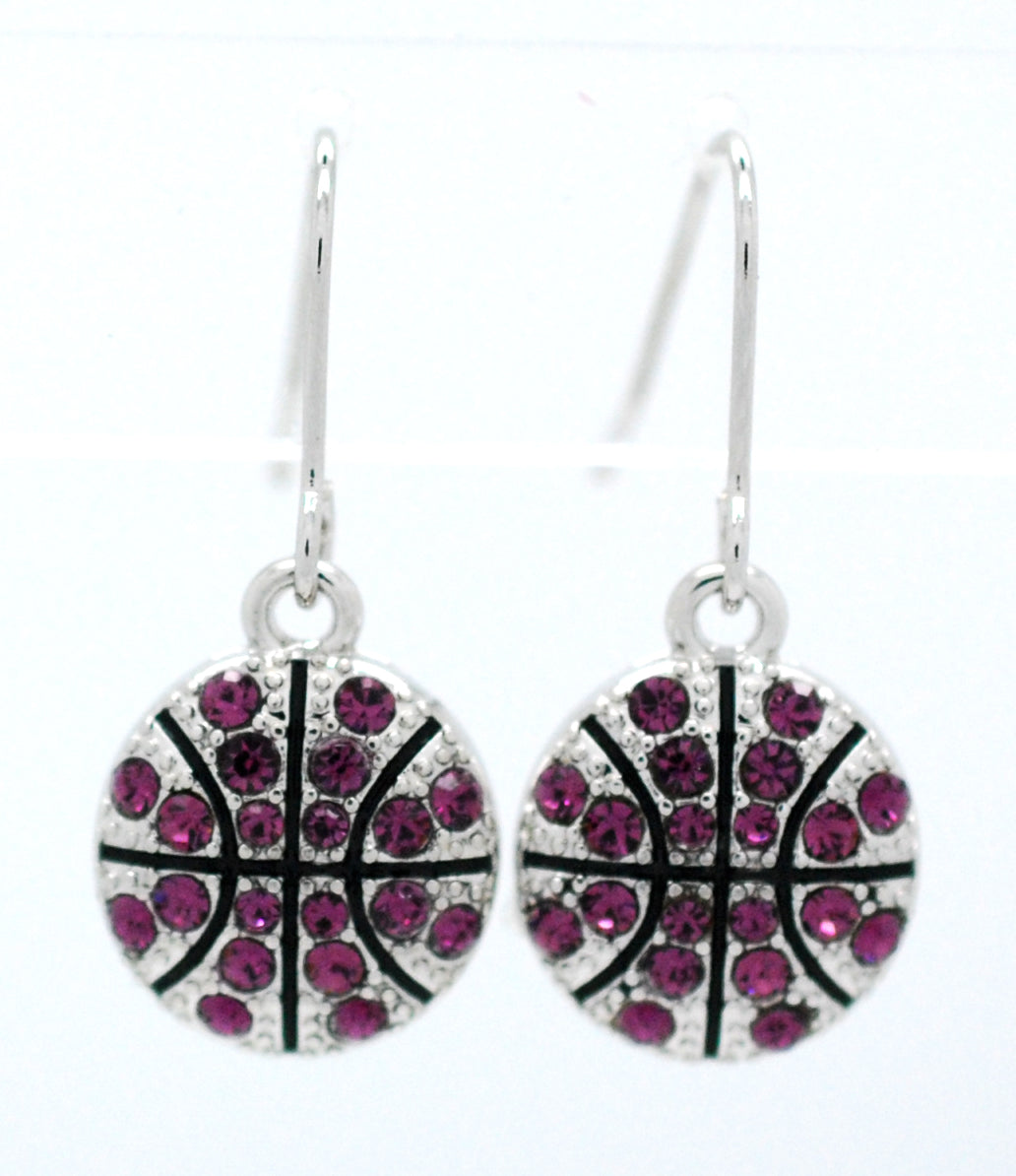 Basketball All Crystal Earrings - DANGLE