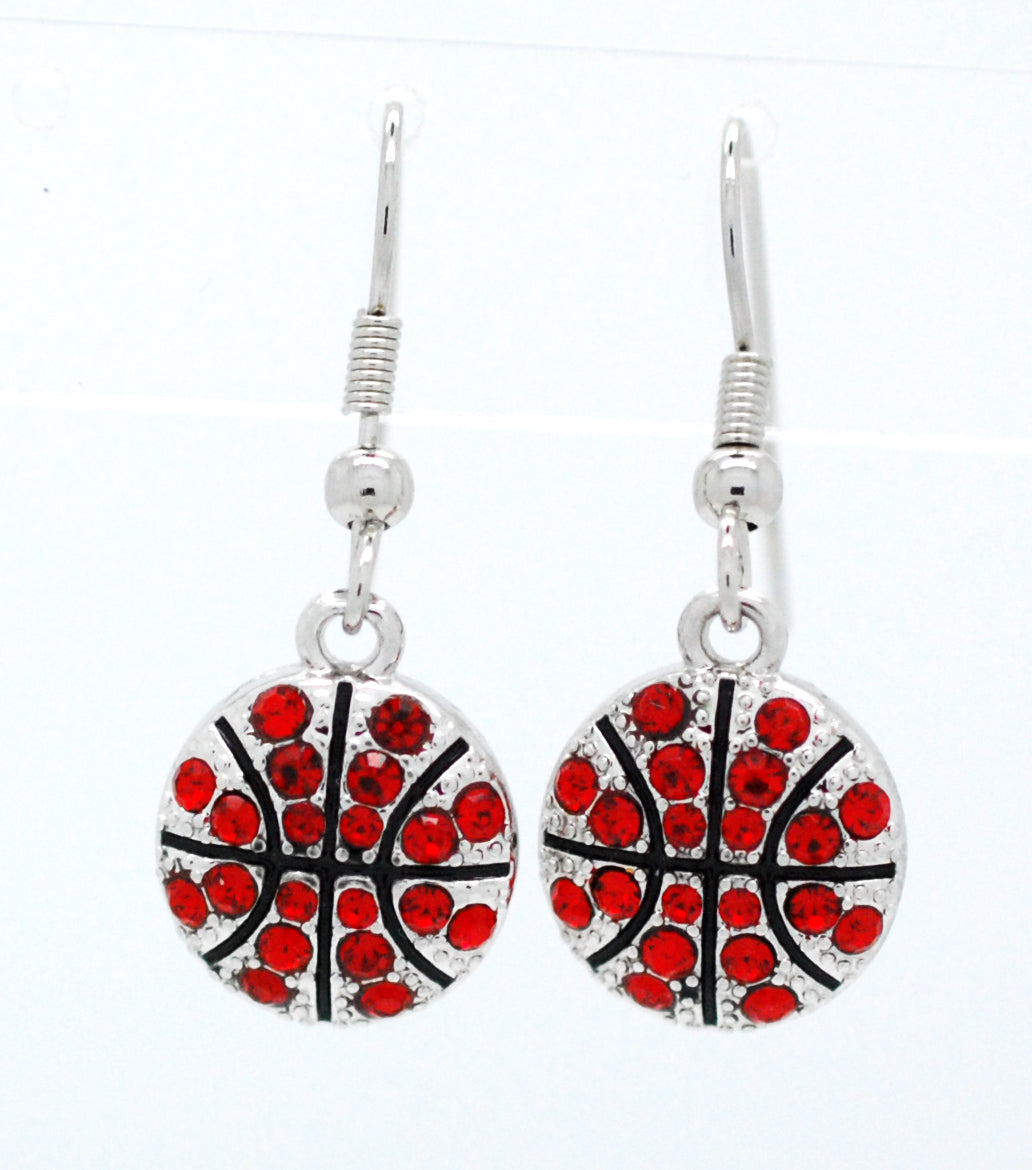 Basketball All Crystal Earrings - DANGLE