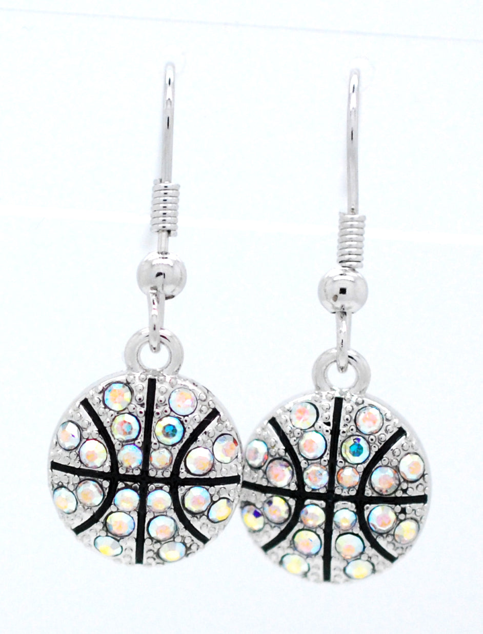 Basketball All Crystal Earrings - DANGLE