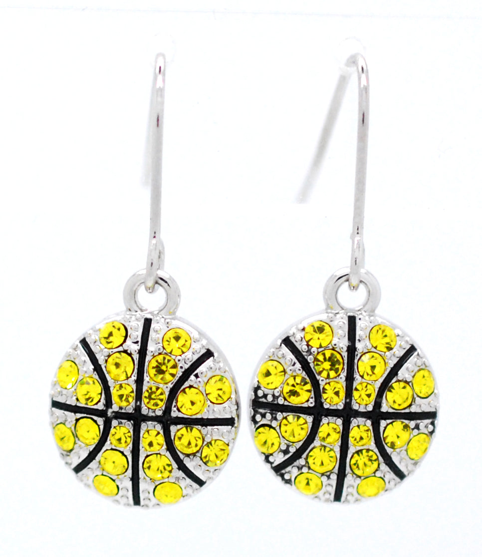 Basketball All Crystal Earrings - DANGLE