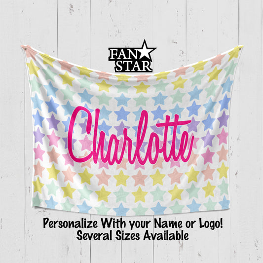 Personalized Stars Blanket, Plush Blanket