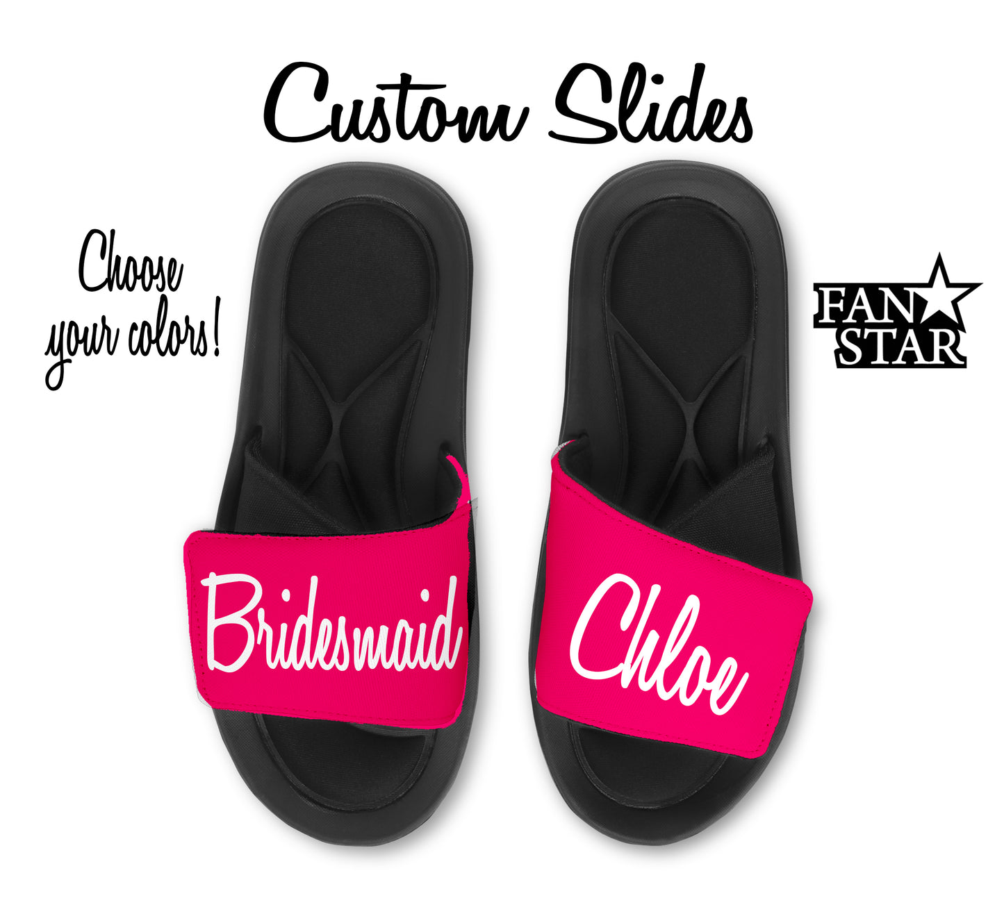 Bridesmaid Slides, Customize to Match Wedding Colors