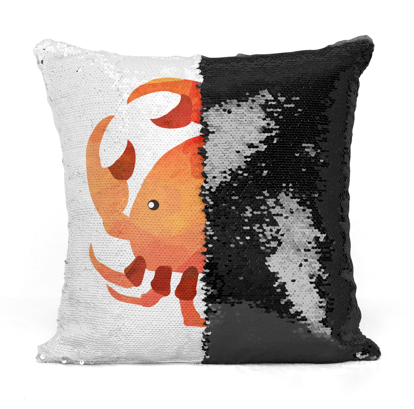 Custom Personalized CRAB Sequin Mermaid Flip Pillow