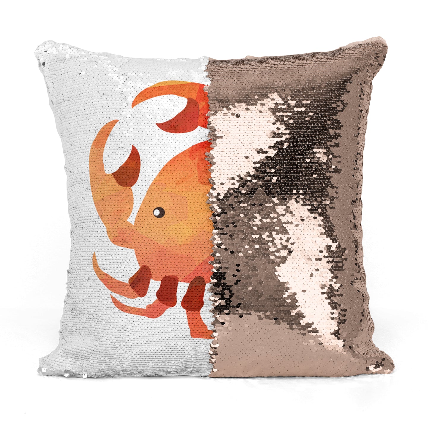 Custom Personalized CRAB Sequin Mermaid Flip Pillow
