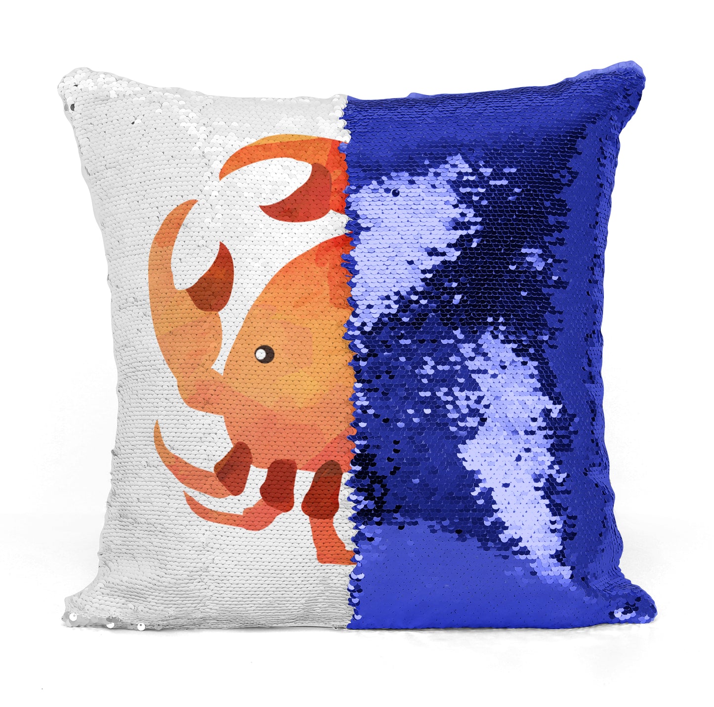 Custom Personalized CRAB Sequin Mermaid Flip Pillow