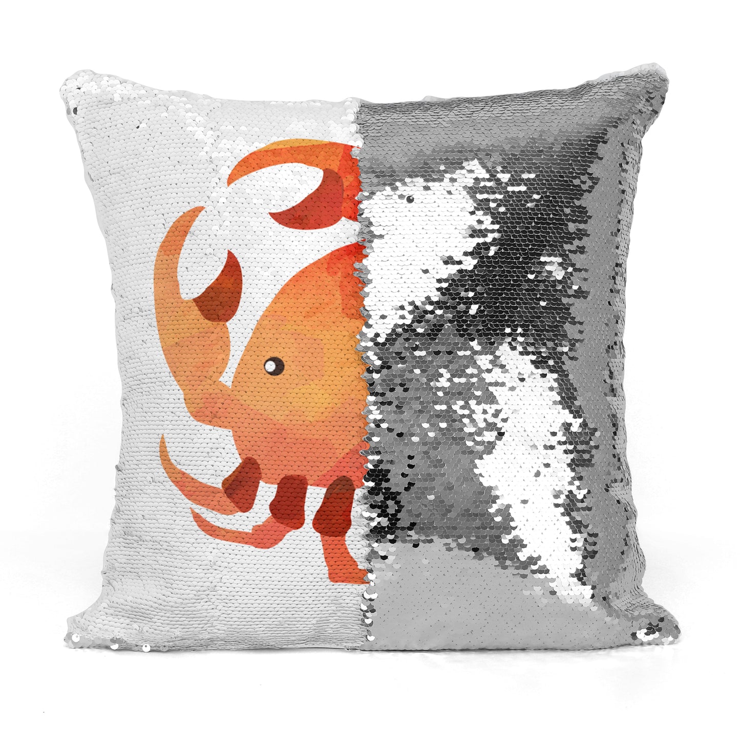 Custom Personalized CRAB Sequin Mermaid Flip Pillow