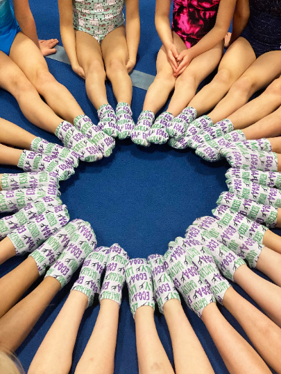 Personalized Gymnast Dancer Ankle Socks - Fits Sizes 4-10 - Great Team Gift